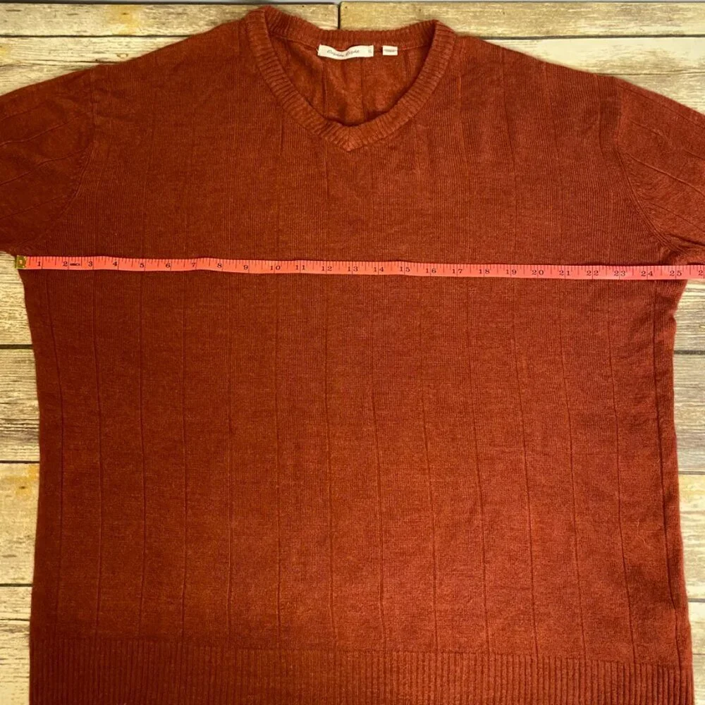 Eighty-Eight Brand Men's XL, Burnt Orange, V-Neck, Lightweight,‎ Dad Sweater